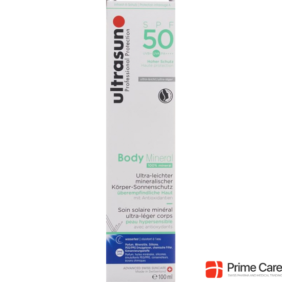 Ultrasun Body Mineral Emulsion SPF 50 Tube 100ml buy online