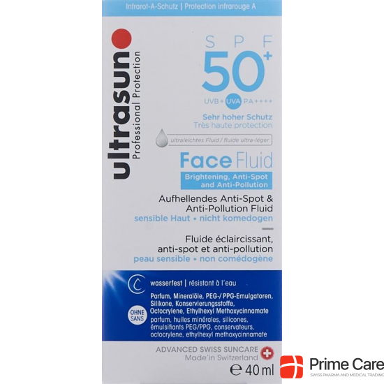 Ultrasun Face Fluid Bright & Anti-Pollution SPF 50+ 40ml buy online