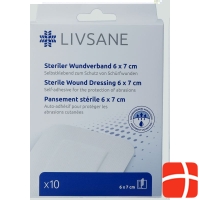 Livsane Steriler Wundverband 6x7cm 10 Stück