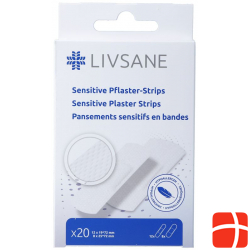 Livsane Sensitive Pflaster-Strips 20 Stück