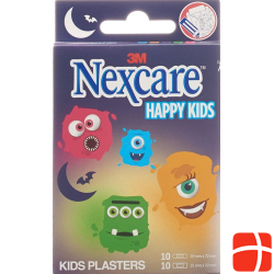 3M Nexcare Kinderpflast Happy Kids Monsters 20 Stück