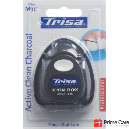 Trisa dental floss Active Clean Charcoal buy online