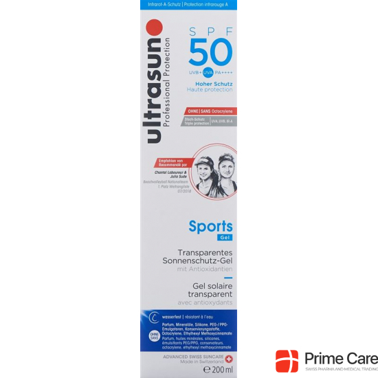 Ultrasun Sport Gel SPF 50 bottle 200ml buy online