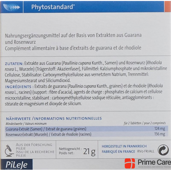 Phytostandard Guarana-Rosenwurz Tabletten 30 Stück buy online