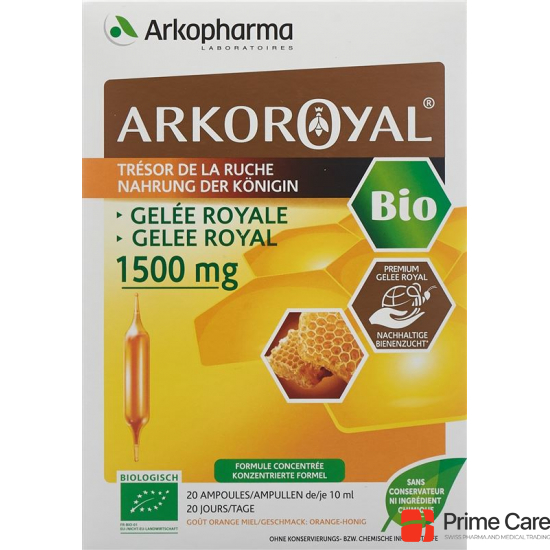 Arkoroyal Gelee Royale 1500mg Bio 20x 10ml buy online