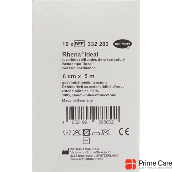 Rhena Ideal Elastische Binde 6cmx5m Weiss 10 Stück buy online
