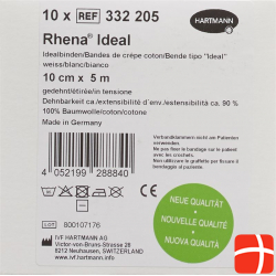 Rhena Ideal Elastische Binde 10cmx5m Weiss 10 Stück