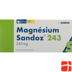 Magnesium Sandoz Brausetabletten 243mg (neu) Dose 40 Stück