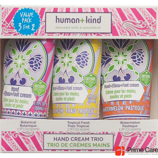 Human+kind Hand Cream Trio 3 Tube 50ml buy online