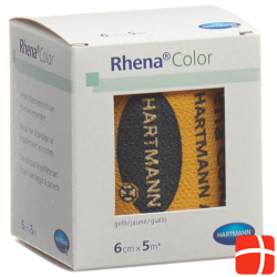 Rhena Color Elastic Bandages 6cmx5m Yellow