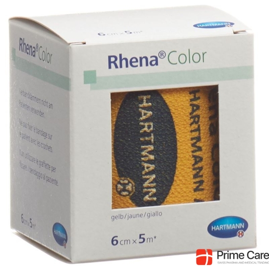 Rhena Color Elastic Bandages 6cmx5m Yellow buy online