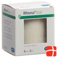 Rhena Star Elastic Bandages 6cmx5m White