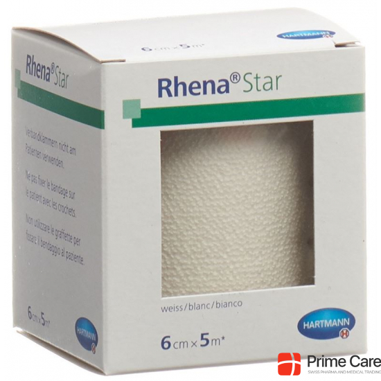 Rhena Star Elastic Bandages 6cmx5m White buy online