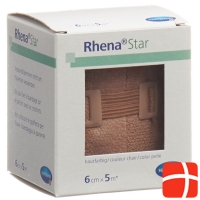 Rhena Star Elastische Binden 6cmx5m Hautfarbig (neu)