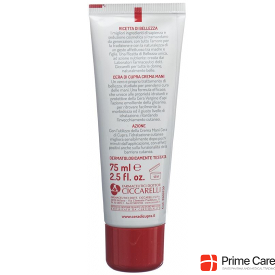 Cera Di Cupra Crema Mani Tube 75ml buy online