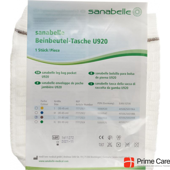 Sanabelle Beinbeuteltasche U920 Grösse L Braun buy online