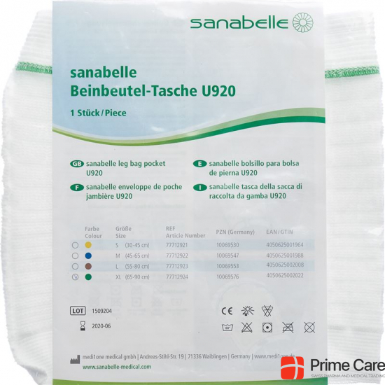 Sanabelle Beinbeuteltasche U920 Grösse XL Grün buy online