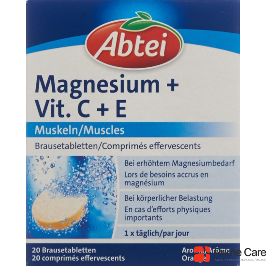 Abtei Magnesium + Vit C + E Brausetabletten 20 Stück buy online