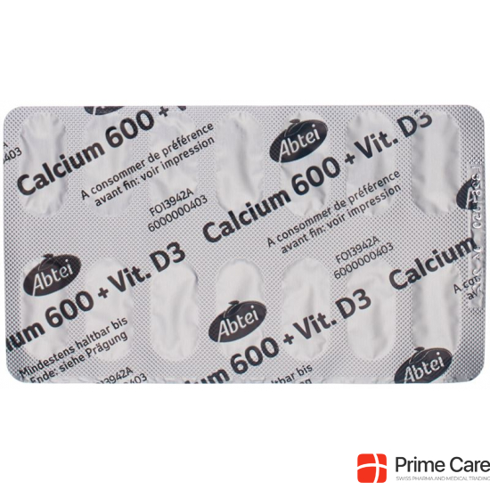 Abtei Calcium 600 + Vit D3 Tabletten 28 Stück buy online