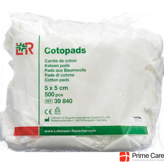 Cotopads Pads Aus Baumwolle 5x5cm Beutel 500 Stück buy online