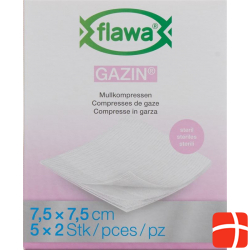 Flawa Gazin Mullkompressen Steril 7.5x7.5cm 5x 2 Stück