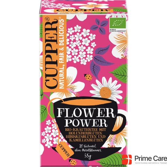 Cupper Flower Power Kräutertee Hol Hib Bio 20 Stück buy online