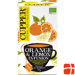 Cupper Orange & Zitrone Früchtetee Bio Beutel 20 Stück