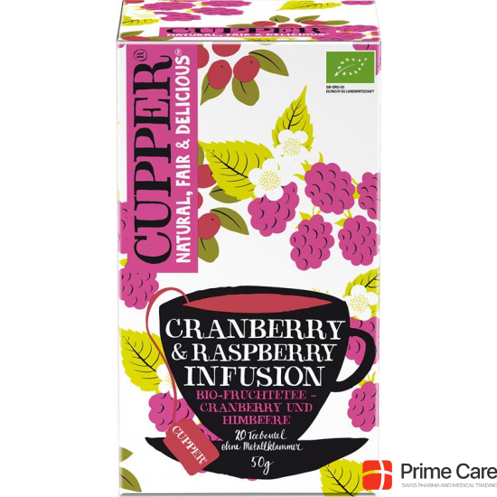 Cupper Cranberry & Himbeer Früchtetee Bio 20 Stück buy online