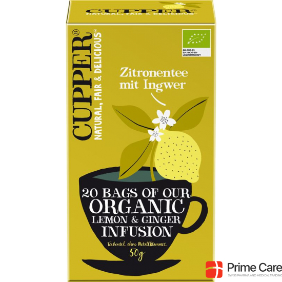Cupper Zitronentee mit Ingwer Bio 20 Stück buy online