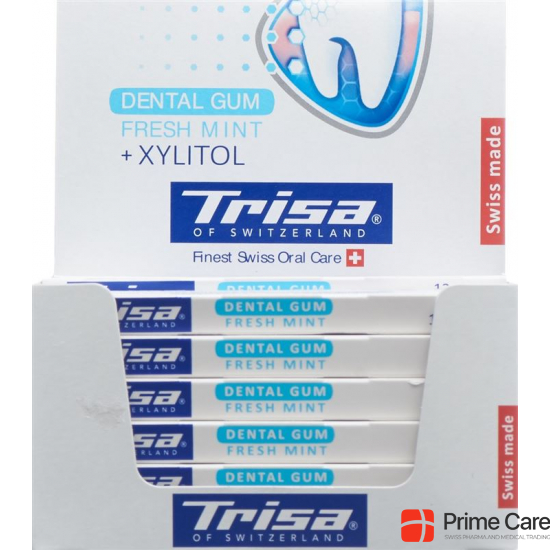 Trisa Display Dentalkaugummi Fresh Mint 12 Stück buy online