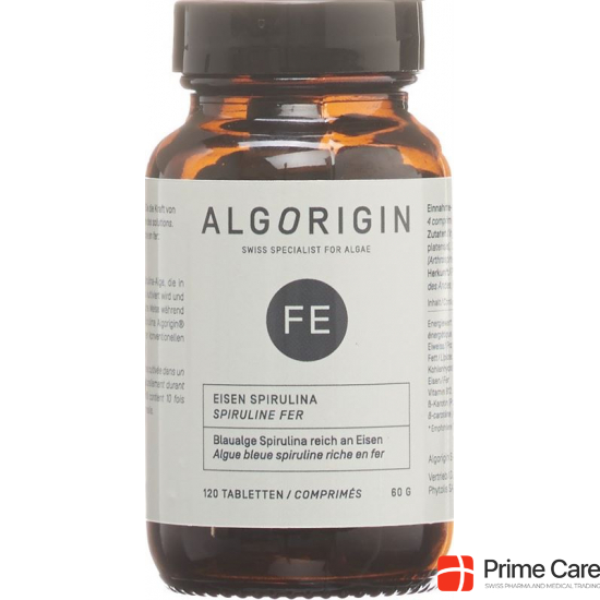 Algorigin Eisen Spirulina Tabletten Flasche 120 Stück buy online