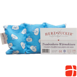 Herzzucker grape seed pillow 18x14cm baby sheep