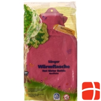 Sänger Hot-water bottle natural rubber fleece cover 2L Candypink