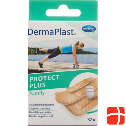 Dermaplast Protect Plus Family Strip 3 Sizes 32 Pieces