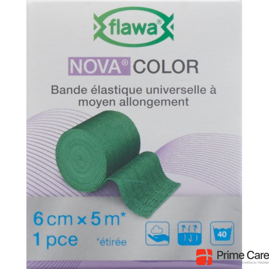 Flawa Nova Color Universalbinde 6cmx5m Grün buy online