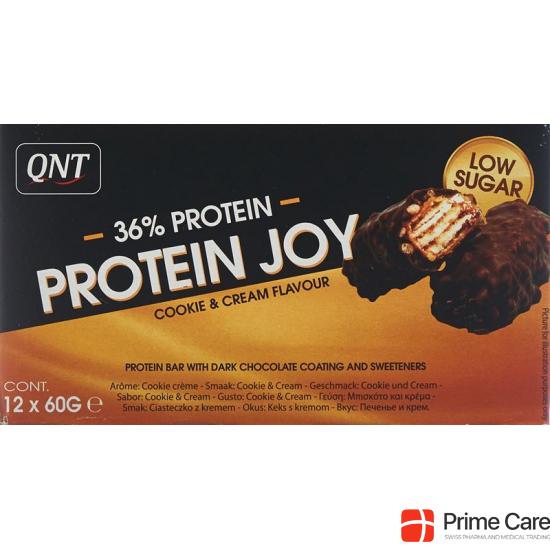 Qnt 36% Protein Joy Bar Low Sug Cook&cre 12x 60g buy online