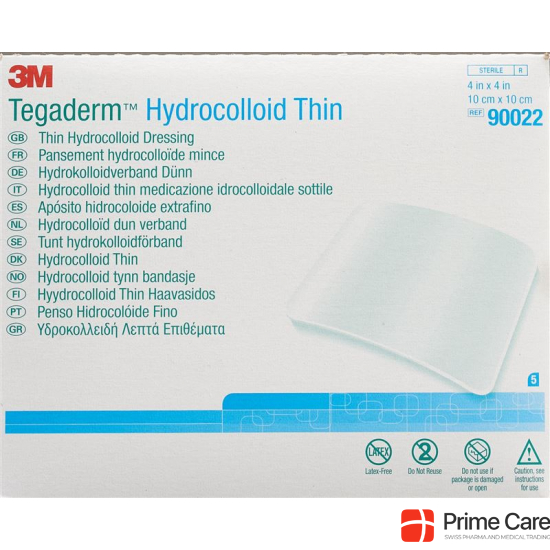 3M Tegaderm Hydrokolloid Thin 10x10cm Quadra 5 Stück buy online