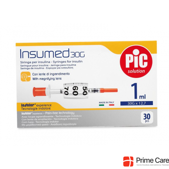 Pic Insumed Spritze Insulin Lu Nadel 30x 1ml buy online