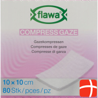 Flawa Gazekompressen Geschnitten 10x10cm 80 Stück