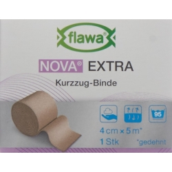 Flawa Nova Extra short stretch bandage 4cmx5m tan