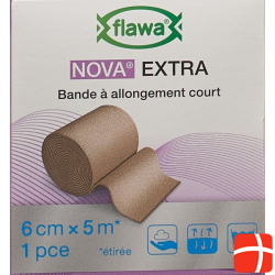 Flawa Nova Extra Short-Stretch Bandage 6cmx5m Skin-Coloured
