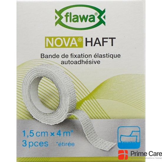 Flawa Nova Haft Cohesive Gauze bandage 1.5cmx4m 3 Stück buy online