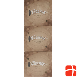 Kleenex Ultrasoft Kosmetiktue Wuerf Trio 3x 56 Stück