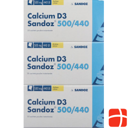 Calcium D3 Sandoz Pulver 500/440 Beutel 90 Stück