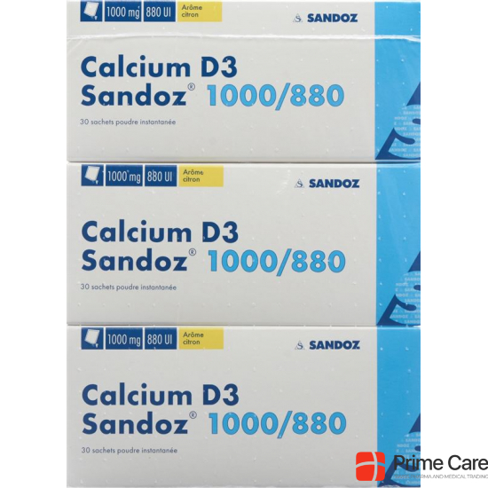 Calcium D3 Sandoz Pulver 1000/880 Beutel 90 Stück buy online