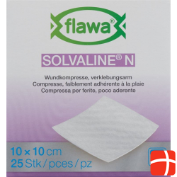 Flawa Solvaline N Kompressen Steril 10x10cm 25 Stück