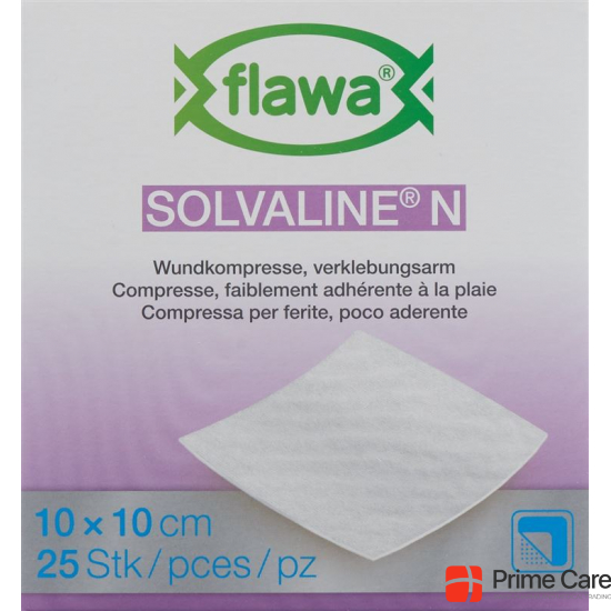 Flawa Solvaline N Kompressen Steril 10x10cm 25 Stück buy online