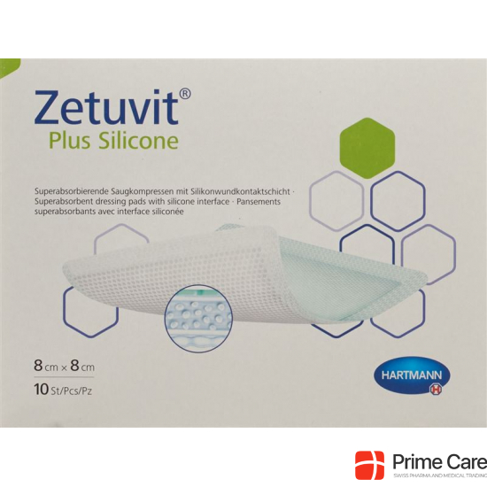 Zetuvit Plus Silicone 8x8cm 10 Stück buy online