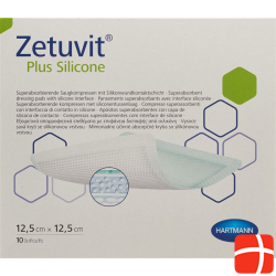 Zetuvit Plus Silicone 12.5x12.5cm 10 Stück