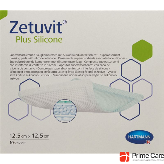 Zetuvit Plus Silicone 12.5x12.5cm 10 Stück buy online